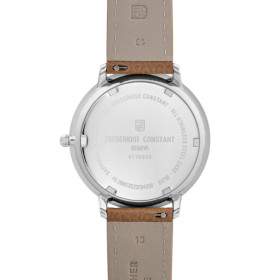 Montre Frederique Constant Classics Moonphase Quartz Cadran Bleu Bracelet Cuir de veau