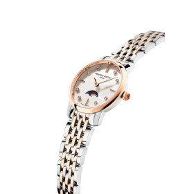 Montre Frederique Constant Classics Slimline Ladies Moonphase Quartz Cadran Nacre Bracelet Acier inoxydable