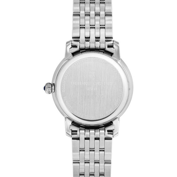 Montre Frederique Constant Classics Slimline Ladies Moonphase Quartz Cadran Nacre Bracelet Acier inoxydable