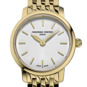Montre Frederique Constant Classics Slimline Ladies Mini Quartz Cadran Blanc Bracelet Acier inoxydable
