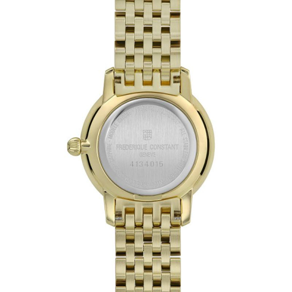 Montre Frederique Constant Classics Slimline Ladies Mini Quartz Cadran Blanc Bracelet Acier inoxydable