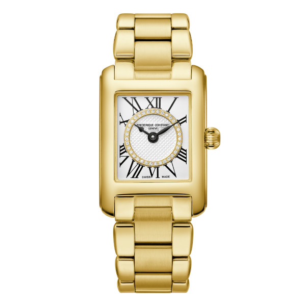 Montre Frederique Constant Classics Carree Ladies Quartz Cadran Argent Bracelet Acier inoxydable