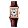 Montre Frederique Constant Classics Carree Ladies Quartz Cadran Argent Bracelet Cuir de veau