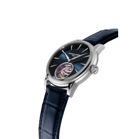 Montre Frederique Constant Manufacture Classics Tourbillon Cadran Bleu Bracelet Cuir Alligator