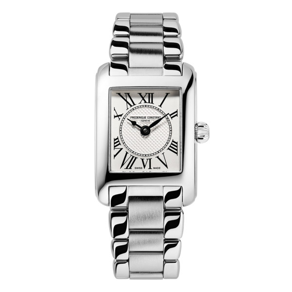 Montre Frederique Constant Classics Carree Ladies Quartz Cadran Argent Bracelet Acier inoxydable