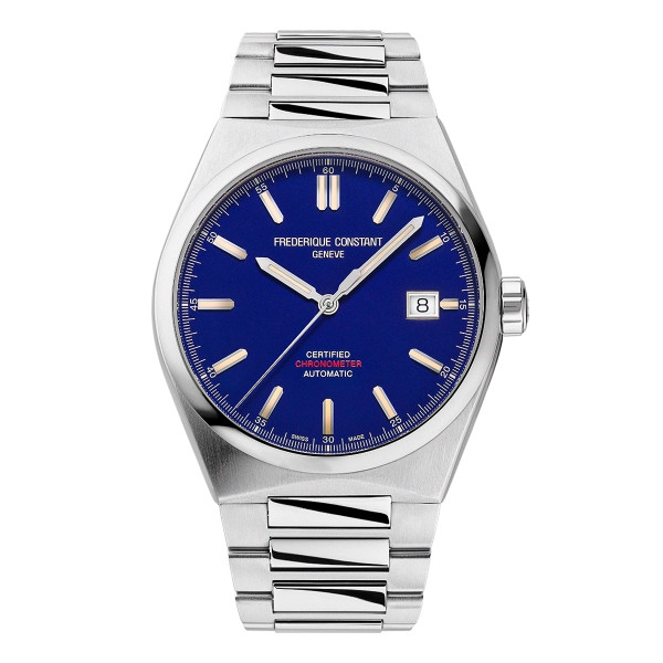 Montre Frederique Constant Highlife Automatic Cosc Automatique Cadran Bleu Bracelet Acier inoxydable