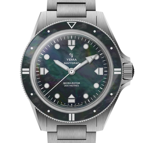 Montre Yema Navygraf Pearl CMM.20 Bracelet Acier