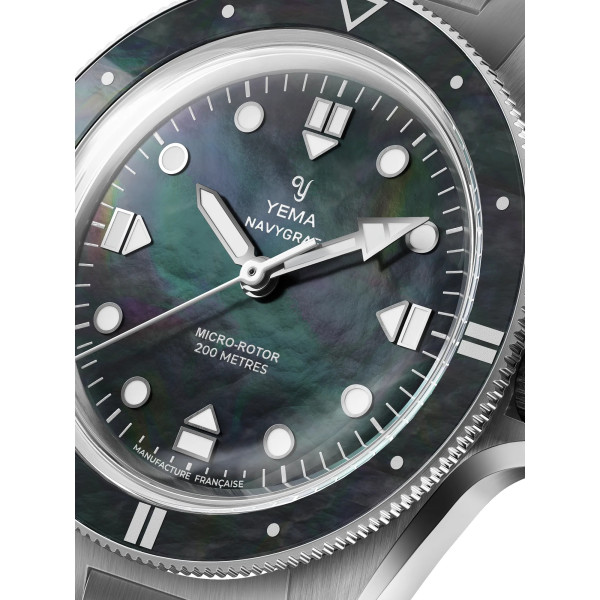 Montre Yema Navygraf Pearl CMM.20 Bracelet Acier