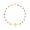 Bracelet gigi CLOZEAU Croix Vintage Diamant Or Jaune 17 cm
