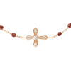 Bracelet gigi CLOZEAU Croix Vintage Diamant Or Rose 17 cm