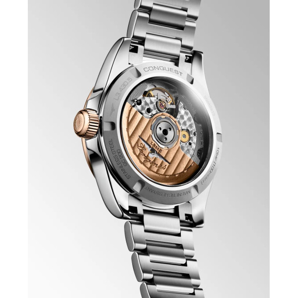 Montre Longines Conquest Cadran Nacre Serti Bracelet Acier