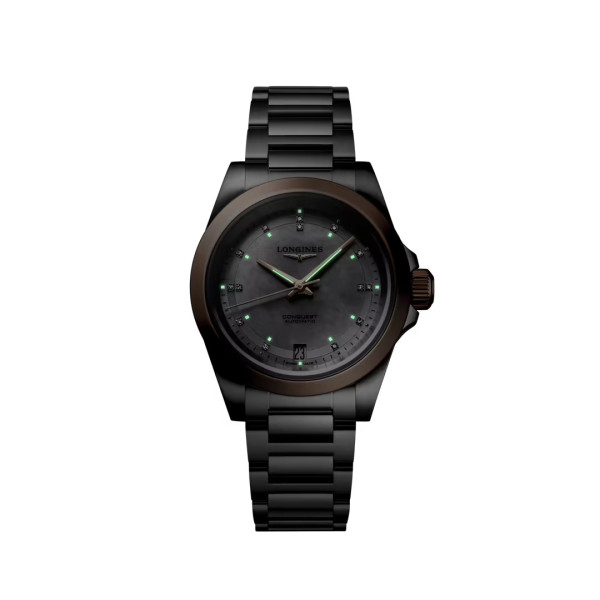Montre Longines Conquest Cadran Nacre Serti Bracelet Acier