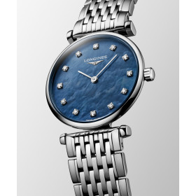 Montre La Grande Classique De Longines Cadran Nacre bleue Bracelet Acier 24mm