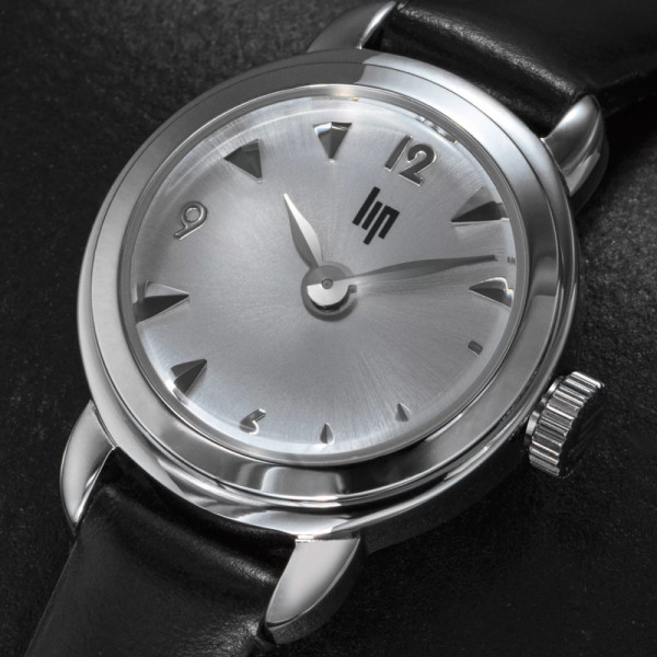 Montre LIP Henriette Cadran Argenté Bracelet Cuir