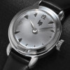 Montre LIP Henriette Cadran Argenté Bracelet Cuir