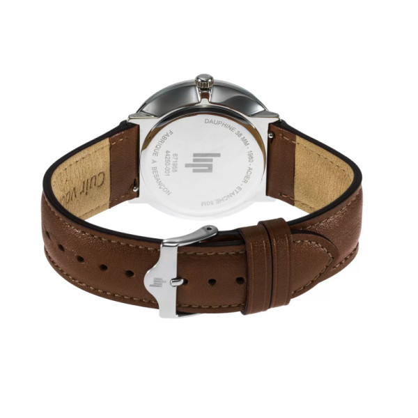 Montre LIP Dauphine 38 Cadran vert Bracelet Cuir Brun