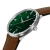 Montre LIP Dauphine 38 Cadran vert Bracelet Cuir Brun