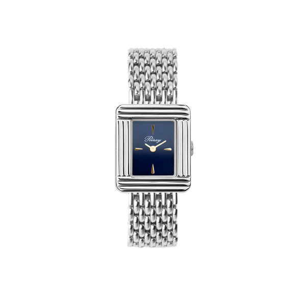 Montre Poiray Ma Première Acier Cadran Bleu Métal 15mm Grain de Riz