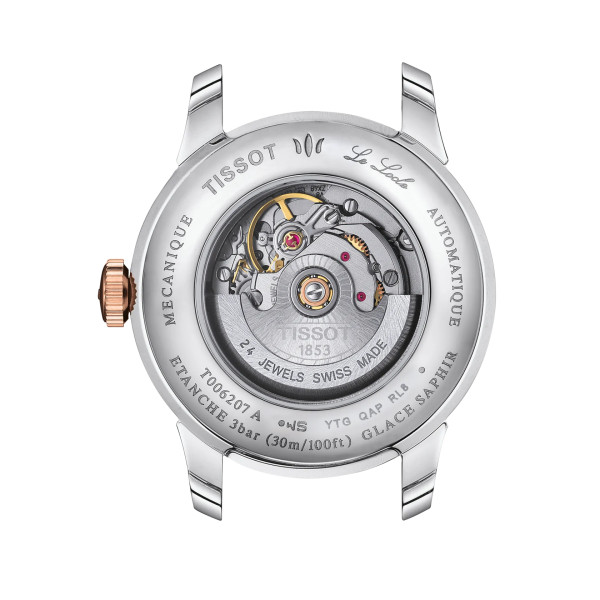 Montre Tissot Le Locle 29mm Cadran Vert Serti Bracelet Acier PVD Rose