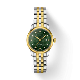Montre Tissot Le Locle 29mm Cadran Vert Bracelet Acier PVD Jaune