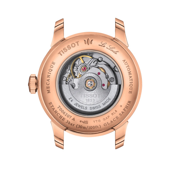 Montre Tissot Le Locle 29mm Cadran Vert Serti Bracelet PVD Rose