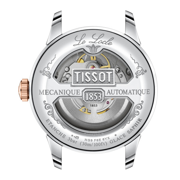 Montre Tissot Le Locle 39.3mm Cadran Vert Bracelet Acier PVD Rose