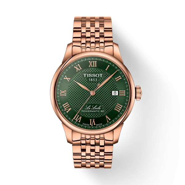 Montre Tissot Le Locle 39.3mm Cadran Vert Bracelet PVD Rose
