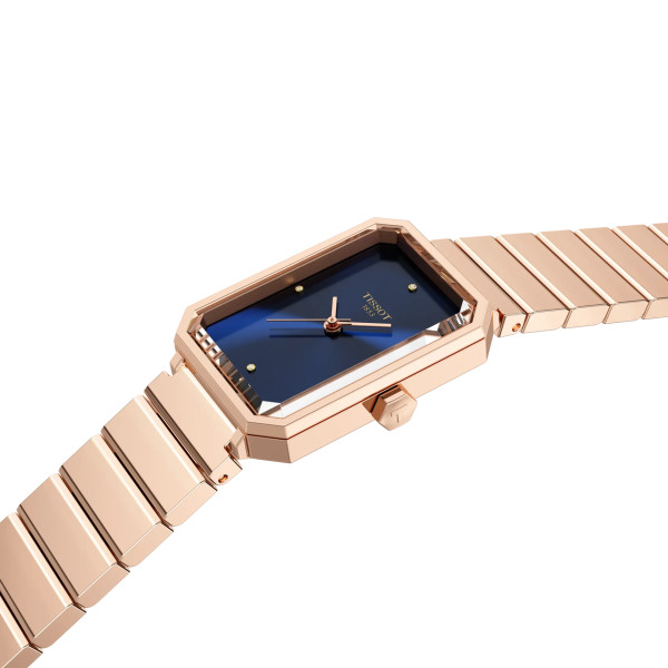 Montre Tissot SRV 30mm Cadran Bleu Bracelet Acier PVD Rose