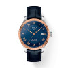 Montre Tissot Le Locle Gold 39mm Cadran Bleu Lunette Or Rose Bracelet Cuir Bleu