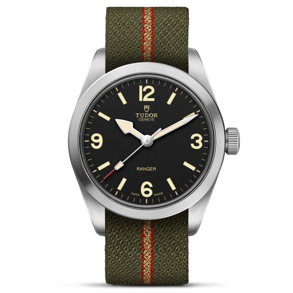 MONTRE TUDOR RANGER 36MM CADRAN NOIR BRACELET TISSU