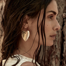 Mono Boucle d’Oreille Ginette NY Solo Angèle Jumbo Earring Or Rose