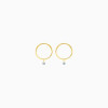 Boucles D'oreilles La Brune & La Blonde Excentrique Or Jaune Diamant 0.14ct
