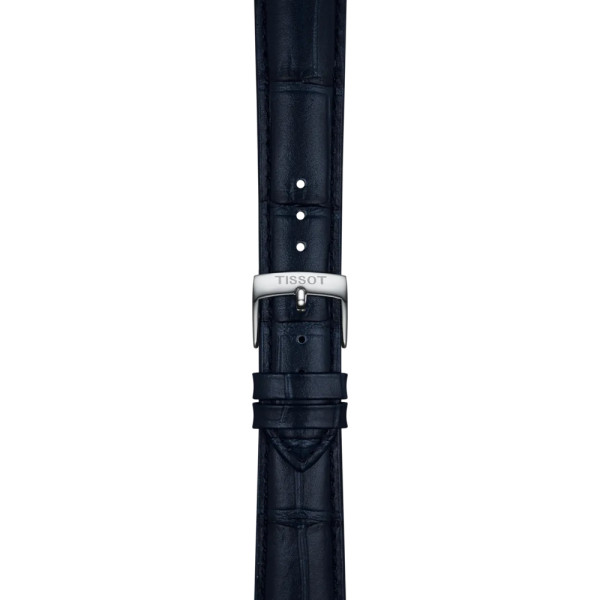 Bracelet Montre Tissot Cuir Bleu Entre-cornes 18 mm