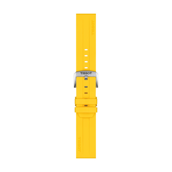 Bracelet Montre Tissot Silicone Jaune Entre-cornes 22 mm