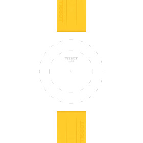 Bracelet Montre Tissot Silicone Jaune Entre-cornes 22 mm
