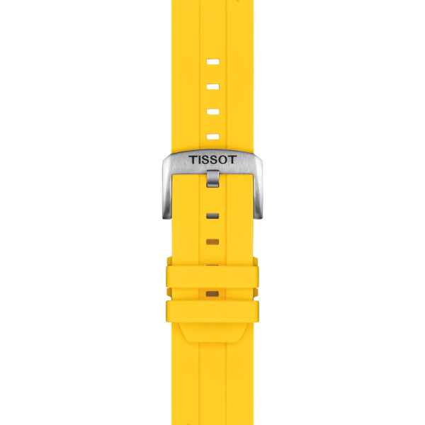 Bracelet Montre Tissot Silicone Jaune Entre-cornes 22 mm