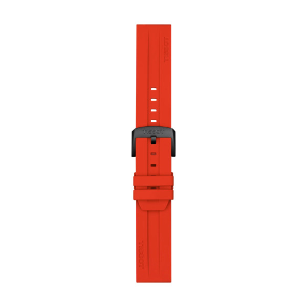 Bracelet Montre Tissot Silicone Rouge Entre-Cornes 22 mm