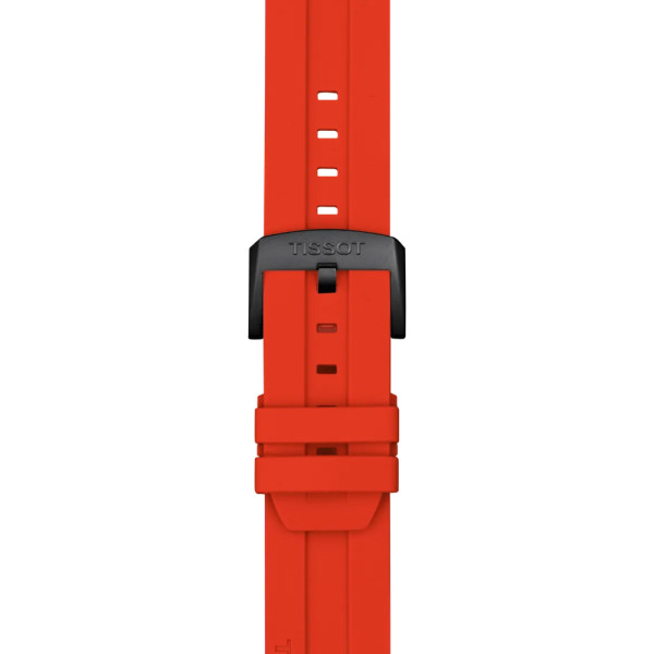 Bracelet Montre Tissot Silicone Rouge Entre-Cornes 22 mm