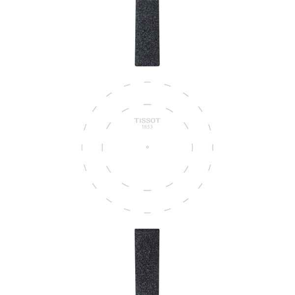 Bracelet Montre Tissot Synthétique Noir Entre-cornes 9 mm