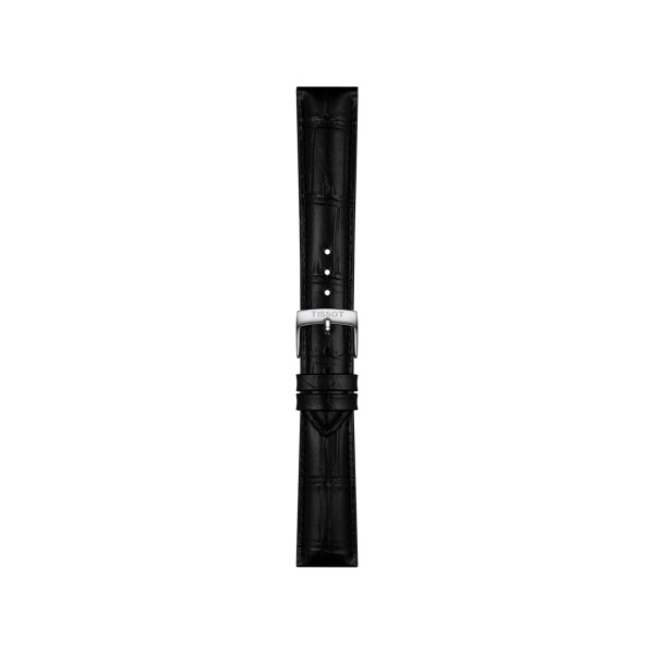 Bracelet Montre Tissot Cuir Noir Entre-cornes 18 mm