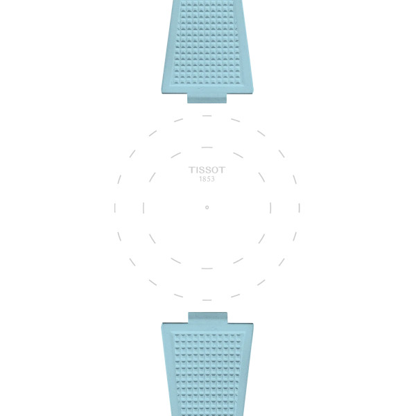 Bracelet Montre Tissot PRX Caoutchouc Bleu Clair