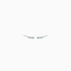 Boucles d’Oreilles La Brune & La Blonde Stardust Or Blanc 6 Diamants 0.45ct