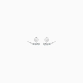 Boucles d’Oreilles La Brune & La Blonde Stardust Or Blanc 6 Diamants 0.45ct