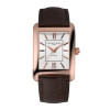 Montre Frederique Constant Classics Carree Automatique Cadran Argenté Bracelet Cuir de veau