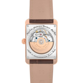 Montre Frederique Constant Classics Carree Automatique Cadran Argenté Bracelet Cuir de veau