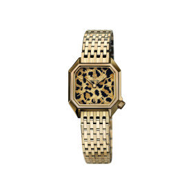 Montre March LA.B Lady Mansart Electrique Tweed Gold Bracelet Acier 9 maillons dorés