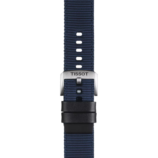 Bracelet Montre Tissot tissu bleu entre-cornes 22 mm