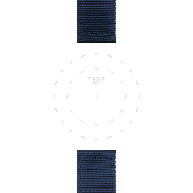 Bracelet Montre Tissot tissu bleu entre-cornes 22 mm