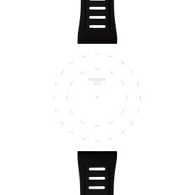 Bracelet Montre Tissot Silicone Noir Entre-cornes 21 mm XS