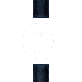 Bracelet Montre Tissot Synthétique Bleu Vegan Entre-Cornes 22 mm